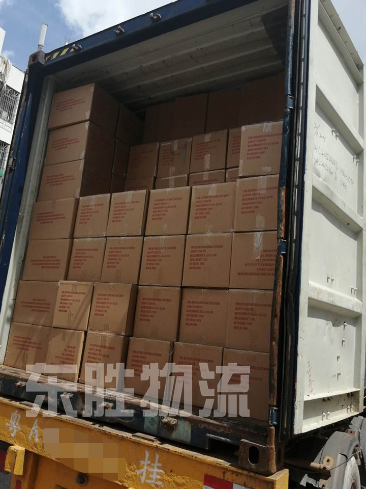 東莞發(fā)貨到香港物流專線，中港貨運(yùn)公司，深圳東勝物流中港拖車運(yùn)輸圖